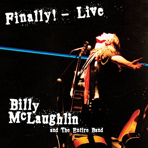 "Album cover featuring Billy McLaughlin performing on stage with guitar and microphone."