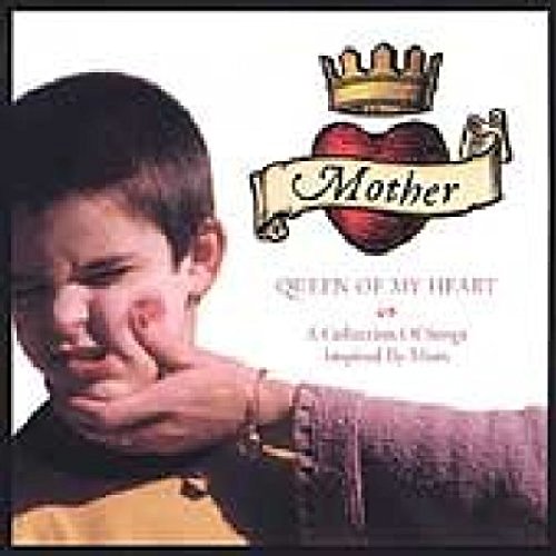 "CD cover with a crying child and a heart with a crown."