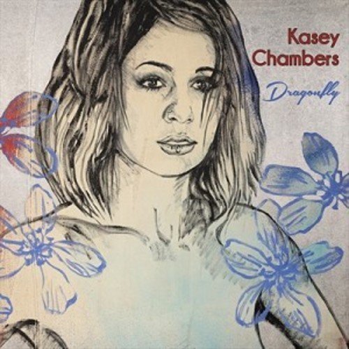 Pencil drawing of a woman surrounded by flowers on a CD album cover.
