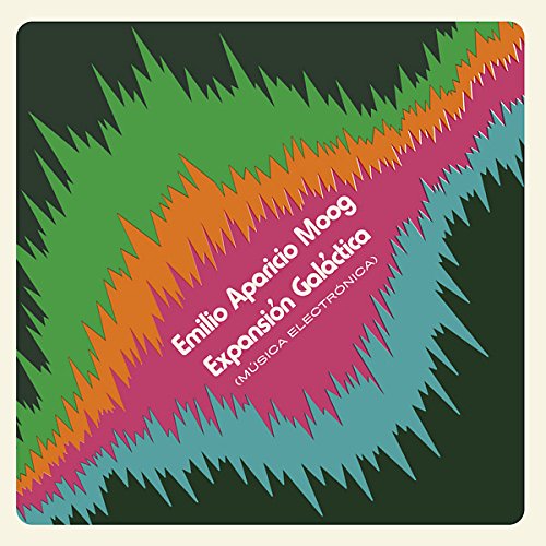 "Album cover with colorful sound wave design and white text on a dark background."