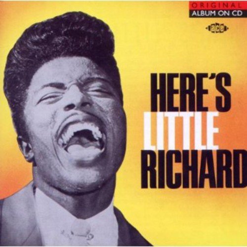 Album cover featuring Little Richard with mouth open, against a yellow and orange gradient.