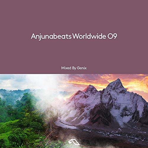CD album cover with snowy mountain landscape and purple background.