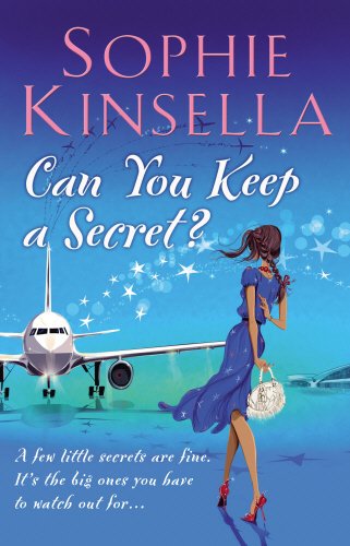 The image is a book cover. "Yellow book cover with 'Can You Keep a Secret?' in blue text."