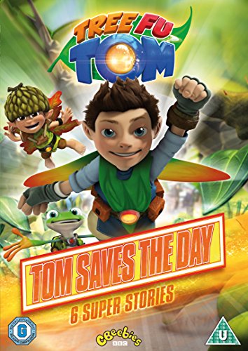 "Tree Fu Tom DVD cover featuring a cartoon boy with wings and a frog."