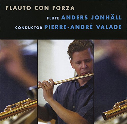 CD cover with a man playing the flute, titled "Flauto con forza".