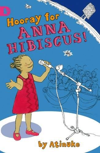 "Book cover featuring a young girl singing into a microphone, wearing a red dress."