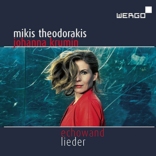 CD cover featuring a woman in red against a blue abstract background.