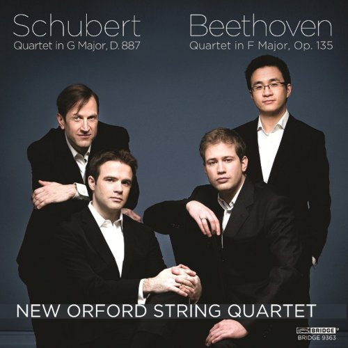 "CD cover featuring four men in black suits against a dark background."