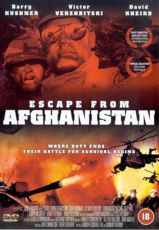 DVD cover for "Escape From Afghanistan" showing soldiers and military aircraft in a war scene.