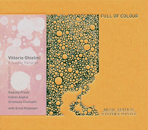 "CD cover with orange background, pink panel, and bubble design."