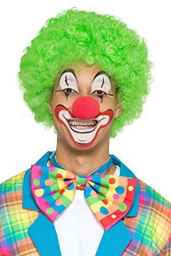 Smiffy's 40085 Big Top Clown Bowtie, Unisex-Adult, Neon, One Size