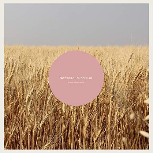 Album cover with a wheat field and pink circle with white text.