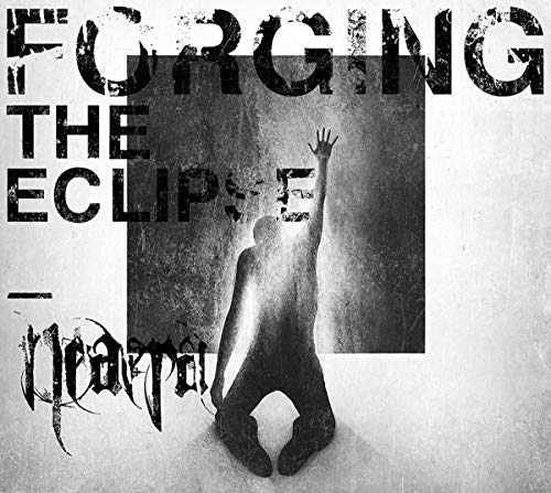 "Black and white album cover with a person reaching up against a wall."