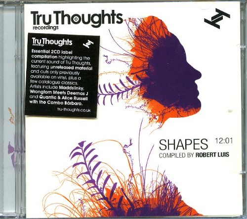 "CD album cover with a silhouette of a person's head and abstract plants."