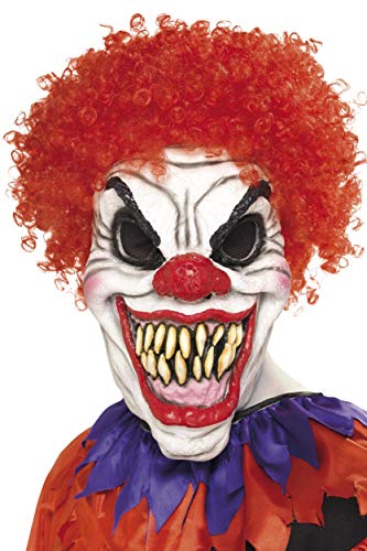 Smiffys Scary Clown Mask with Hair - Adult