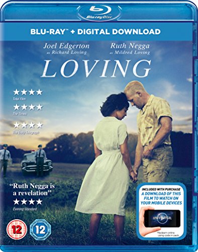 "Loving" Blu-ray case with couple holding hands, man in yellow shirt, woman in white dress.
