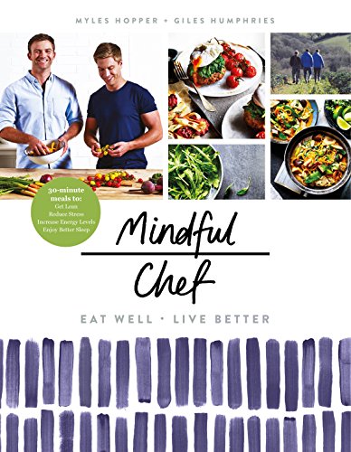 "Cookbook cover featuring two men and images of healthy meals on a white background."