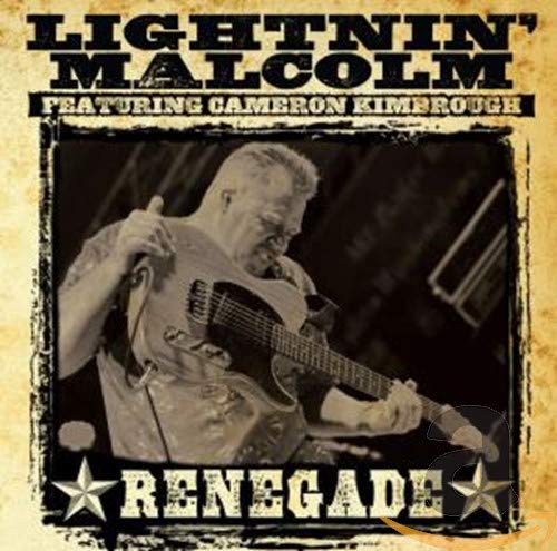 Black and white CD cover featuring a man playing an electric guitar.