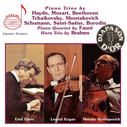Gilels/kogan/rostropovich - Piano Trios by Haydn, Mozart, Beethovan, Tchaikovsky, Shostakovich, Schumann, Saint-Saens, Borodin - Piano Quartet by Faure - Horn Trio by Brahms [CD]
