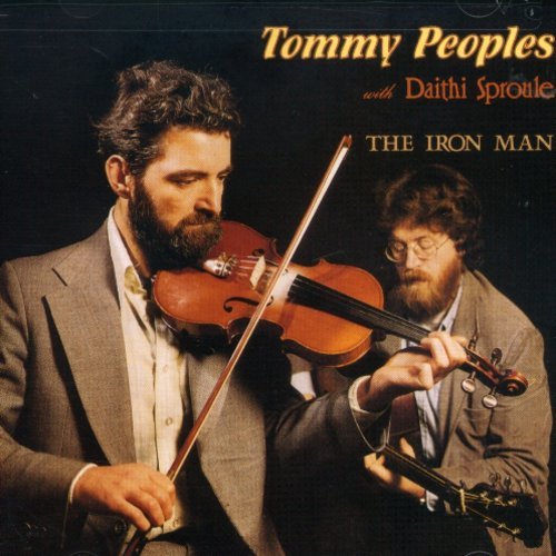 Album cover featuring two men playing violins against a dark background.