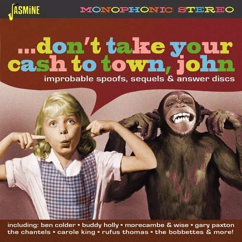 A CD cover featuring a girl and a monkey with colorful text above them.