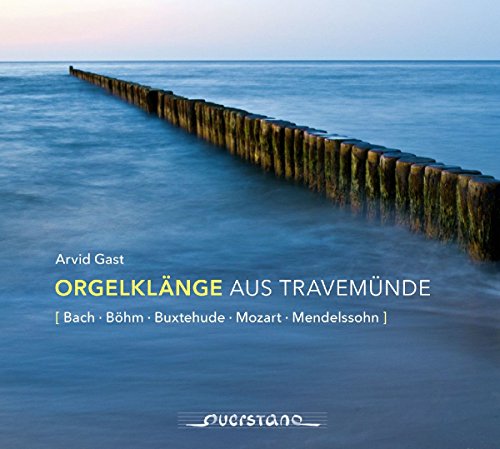 "CD cover featuring a serene ocean scene with a wooden breakwater and text overlay."