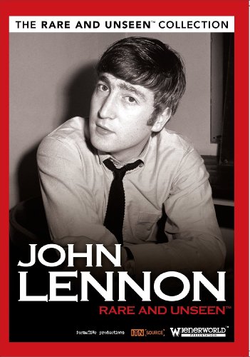 DVD cover featuring a black-and-white photo of John Lennon with a red border.