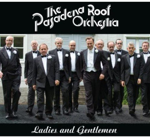"CD cover featuring 10 men in tuxedos standing in a line."