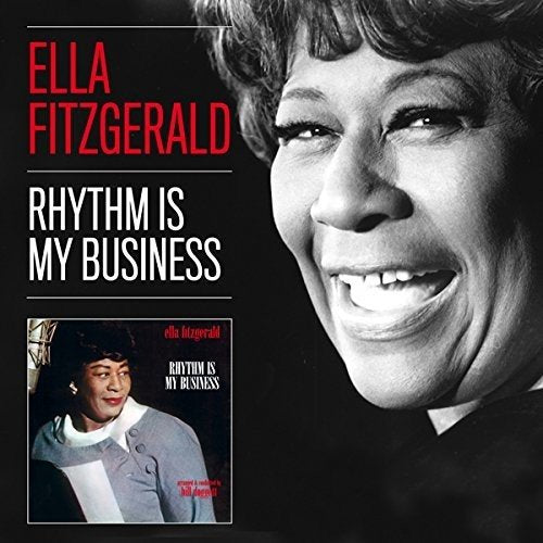 "CD cover featuring a black-and-white portrait of Ella Fitzgerald with album title."