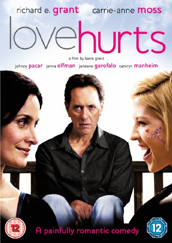 DVD cover for "Love Hurts" featuring a man between two women.
