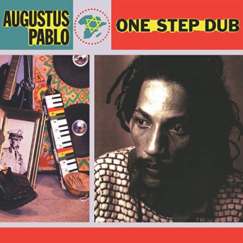 "Album cover for 'One Step Dub' by Augustus Pablo, featuring a man with dreadlocks."