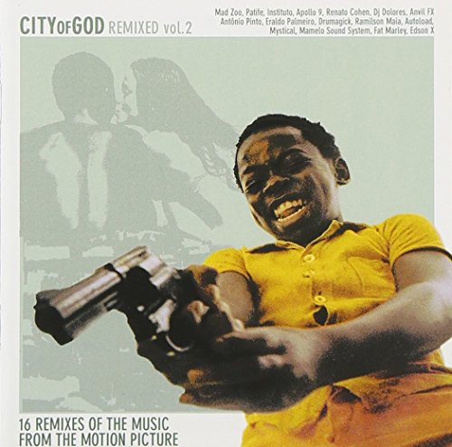 "Album cover with a man holding a gun, wearing a yellow shirt."