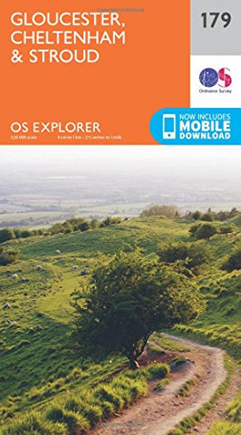 Gloucester, Cheltenham & Stroud Map | Cotswold Way | Ordnance Survey | OS Explorer Map 179 | England | Walks | Hiking | Maps | Adventure