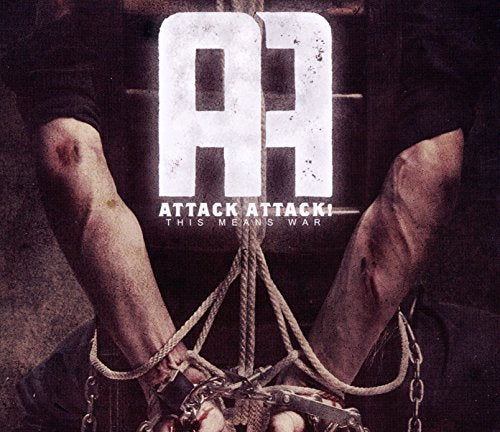 "Album cover with a person's bound wrists and the band's name and album title."
