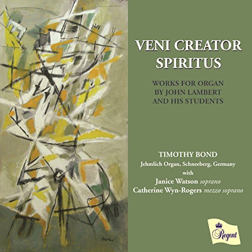 "CD cover with abstract painting and green text panel featuring title and artist information."