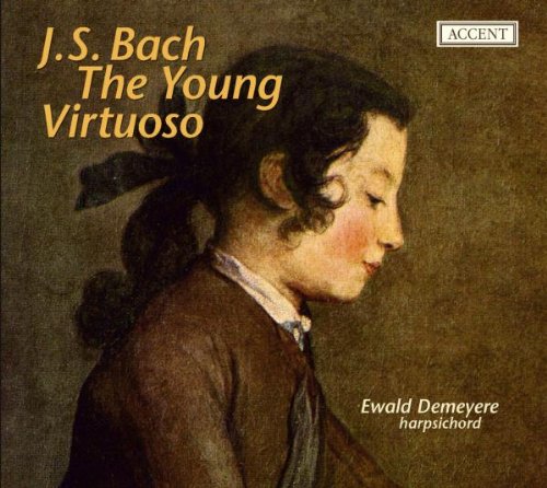 CD cover with a portrait of a man in 18th-century attire, titled "The Young Virtuoso".