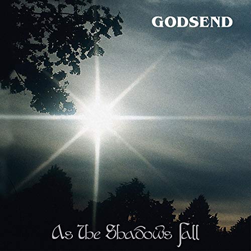 "Album cover featuring a bright sun shining through trees against a cloudy sky."