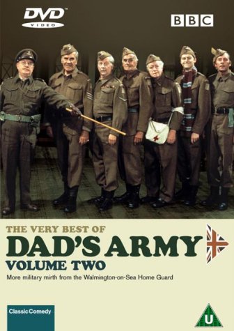 "DVD cover featuring seven men in Home Guard uniforms standing together."