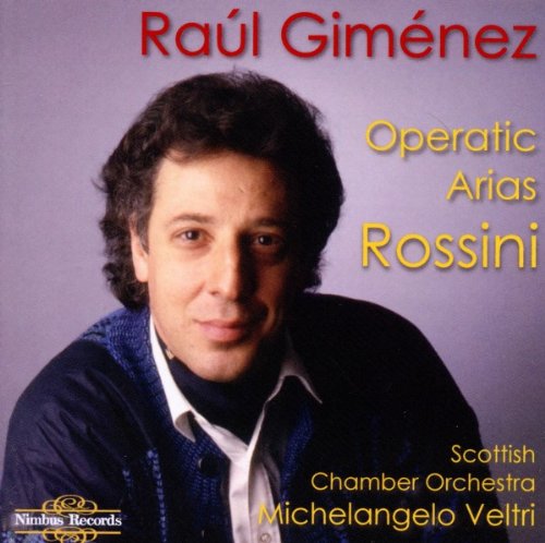 CD cover with a man's portrait and text about Rossini operatic arias.