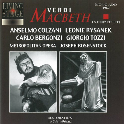 Macbeth Rysanek Bergonzi Met 1 - Macbeth Rysanek Bergonzi Met 1962 [CD]