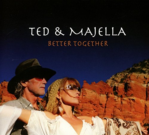 "Ted and Majella album cover featuring a man and woman in front of rocky landscape."