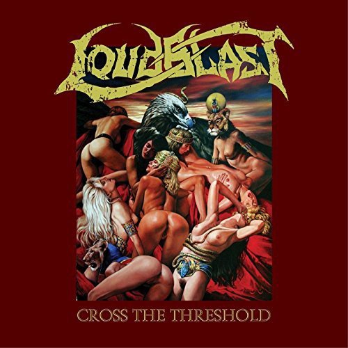 "Album cover art featuring an eagle and Page 73 wearing a crown on a red background."