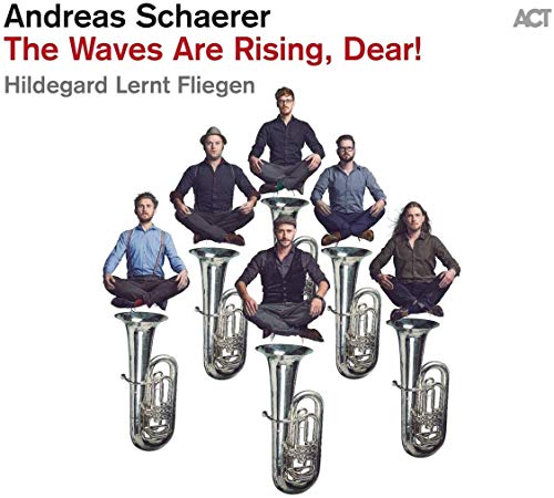 Album cover featuring six men sitting on tubas in a pyramid formation.
