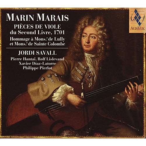 CD cover featuring a man playing a viol with curly hair and ornate attire.