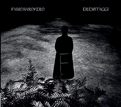 "Black and white CD cover with a silhouette of a man holding a ladder."