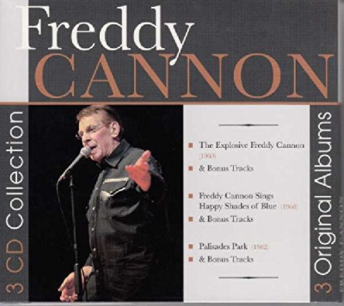 CD cover featuring Freddy Cannon singing into a microphone, with album titles listed.