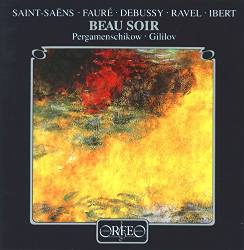 "CD cover with abstract yellow and red painting on black background."