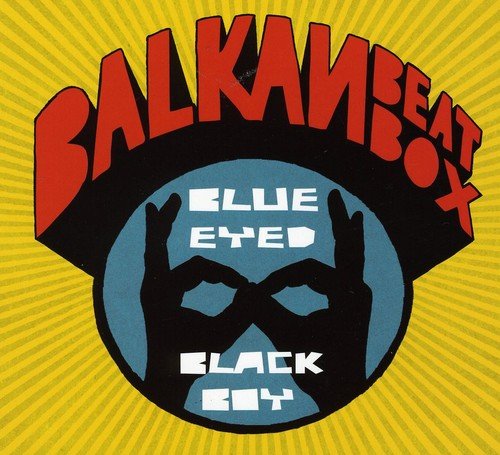 "Album cover with yellow background, black silhouette, and red and white text."