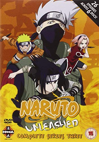 DVD cover featuring four anime characters with orange background and yellow flames.