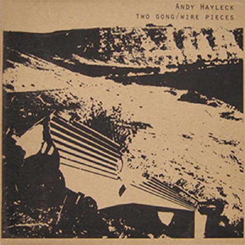 "Album cover with sepia-toned image of abstract wire sculpture in a landscape."